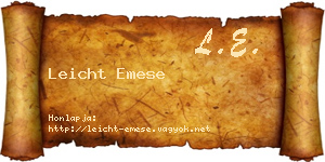 Leicht Emese névjegykártya